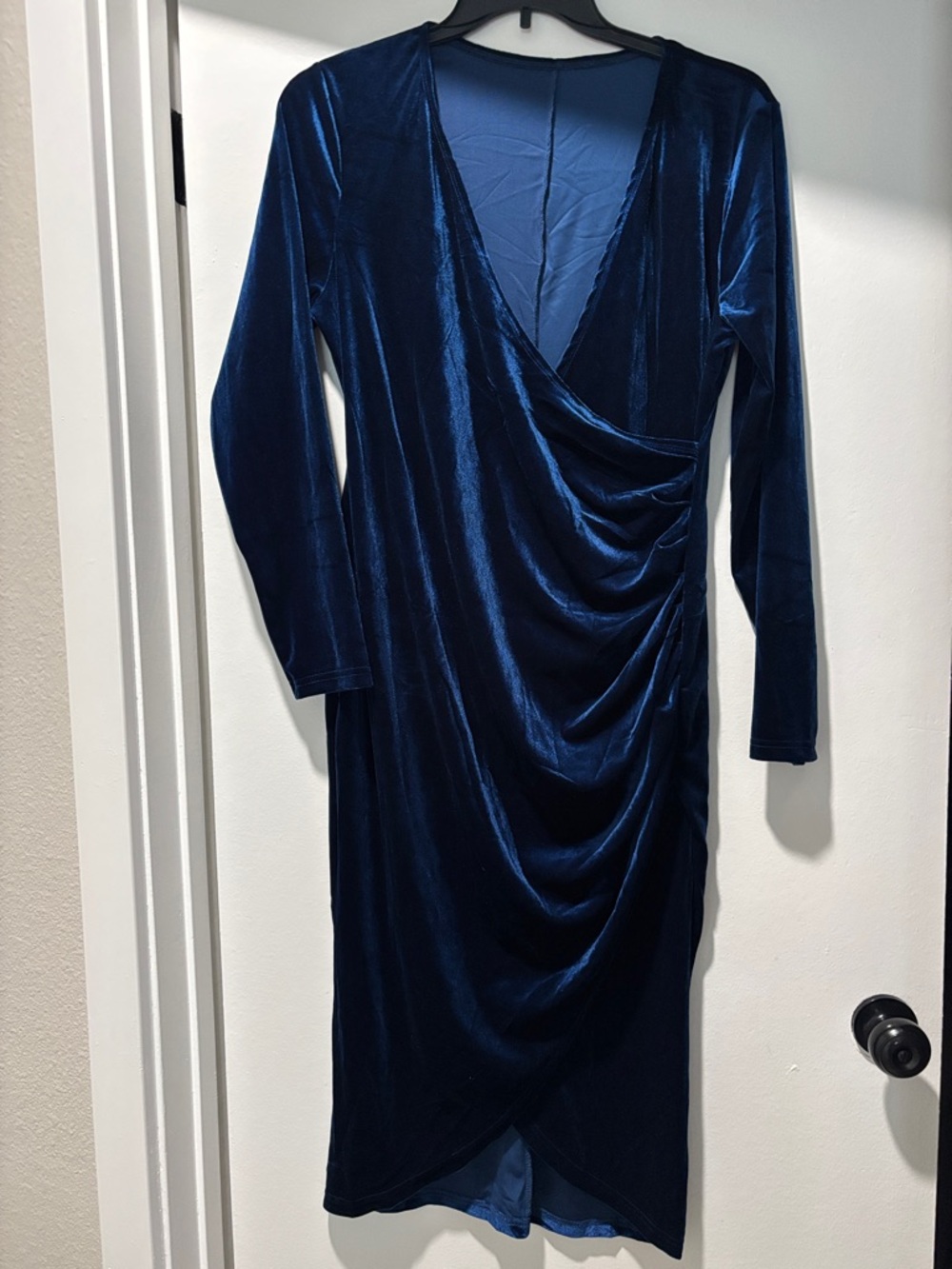 BEAUTIFUL TINSTREE Womens Plus Size Long Sleeve Velvet Bodycon Dress